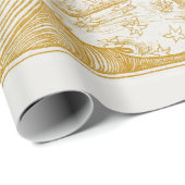 PAPIER CADEAU PAPIER À REPASSER : FEMME AVEC DES SWANS : JAN TOO (Coin rond)