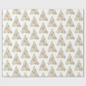 Papier Cadeau Papier-arbres de Noël (Plat)
