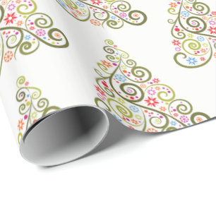 Papier Cadeau Papier-arbres de Noël