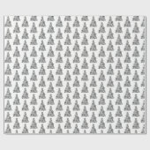 Papier Cadeau Papier-arbres de Noël (Plat)