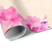 Papier Cadeau Papier arrière - plan fleuri (Coin rond)