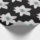 Papier Cadeau Papier blanc à enveloppement de Noël à la Pointset (Coin)