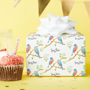 Papier Cadeau Papier blanc Bluebirds