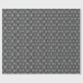 Papier Cadeau Papier blanc noir de giftwrap de motif de l'infini (Plat)