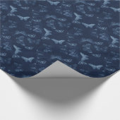 Papier Cadeau papier bleu de papillon (Coin)