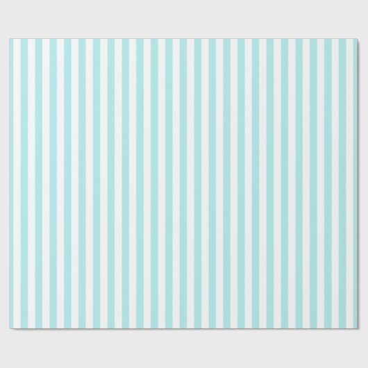 Papier Cadeau Papier bleu et blanc rayé (Plat)