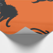 Papier Cadeau Papier brillant à envelopper Chats noirs Halloween (Coin)