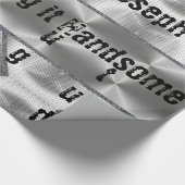 Papier Cadeau Papier brillant à envelopper, gris Gardez-le beau (Coin)