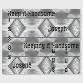 Papier Cadeau Papier brillant à envelopper, gris Gardez-le beau (Plat)