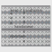 Papier Cadeau Papier brillant à envelopper, gris Gardez-le beau (Plat)