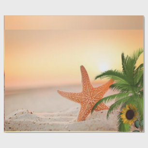 Papier Cadeau Papier brillant à envelopper Starfish Beach