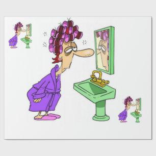 Papier Cadeau Papier brillant à rouleaux blanc