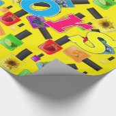 Papier Cadeau Papier brillant, Clou Polonais Jaune (Coin)