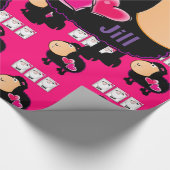 Papier Cadeau Papier brillant, Coeurs roses de mouton (Coin)