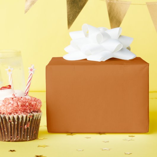 Papier Cadeau Papier brillant orange brûlé (Fête d'anniversaire)