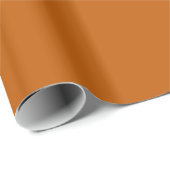 Papier Cadeau Papier brillant orange brûlé (Coin rond)
