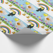 Papier Cadeau Papier brillant, perroquets arc-en-ciel Soleil lap (Coin)