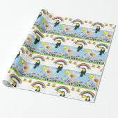 Papier Cadeau Papier brillant, perroquets arc-en-ciel Soleil lap (Déroulé)
