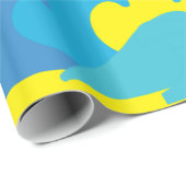 Papier Cadeau Papier brillant, Plage Surfer Penguin (Coin rond)