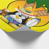 Papier Cadeau Papier brillant, Plage Surfer Penguin (Coin)