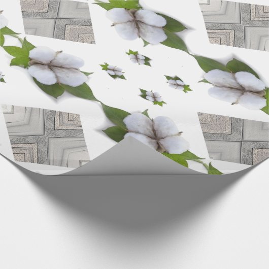 Papier Cadeau Papier brillant, Triangles gris coton (Coin)