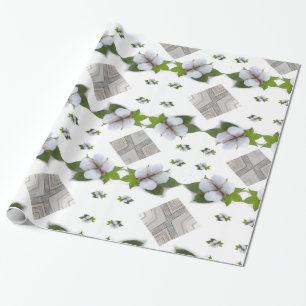 Papier Cadeau Papier brillant, Triangles gris coton
