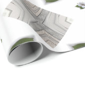 Papier Cadeau Papier brillant, Triangles gris coton (Coin rond)