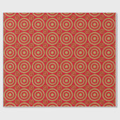 Papier Cadeau Papier-cadeau Bullseye-Gold-Rouge (Plat)