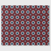 Papier Cadeau Papier-cadeau Bullseye-Rouge, Blanc, Bleu 2 (Plat)