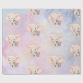 Papier Cadeau #Papier Cadeau de l'Éléphant (Plat)