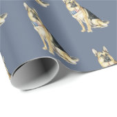 Papier Cadeau Papier-cadeau de Shepherd Dog Art (Coin rond)