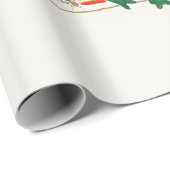 PAPIER CADEAU PAPIER CADEAU: ILLUSTRATION DE NOËL VINTAGE (Coin rond)