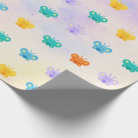 Papier Cadeau Papier-cadeau Pastel Papier-papillon - Papier à en (Coin)