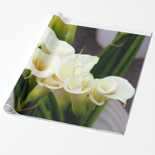 Papier Cadeau papier calla lily enveloppant (Déroulé)