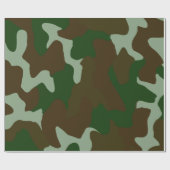 Papier Cadeau Papier camouflage vert et Brown (Plat)