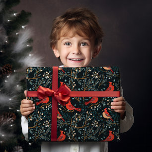 Papier Cadeau Papier cardinal vintage