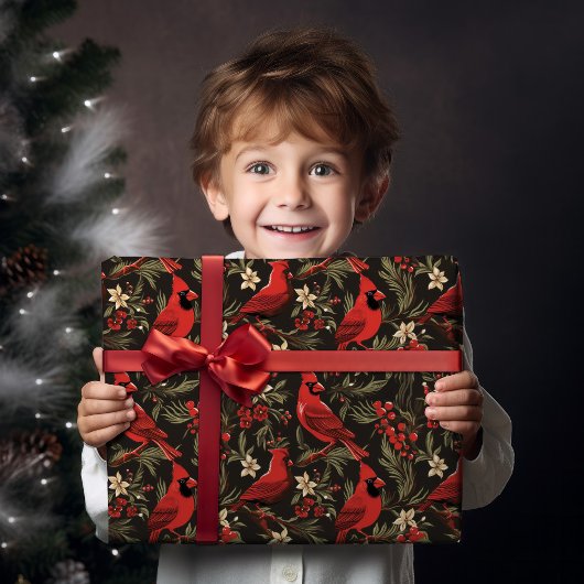 Papier Cadeau Papier cardinal vintage