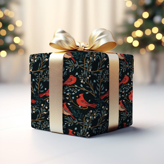 Papier Cadeau Papier cardinal vintage