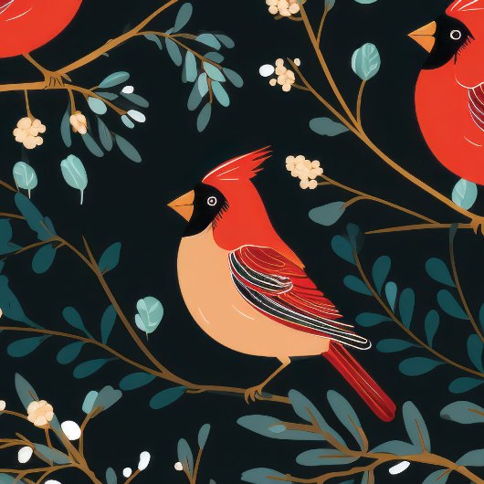 Papier Cadeau Papier cardinal vintage