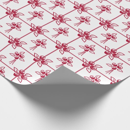 Papier Cadeau Papier Carré Motif Red Roses (Coin)