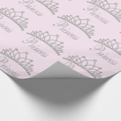 Papier Cadeau Papier carrelé Diamond Tiara Rose Princess (Coin)