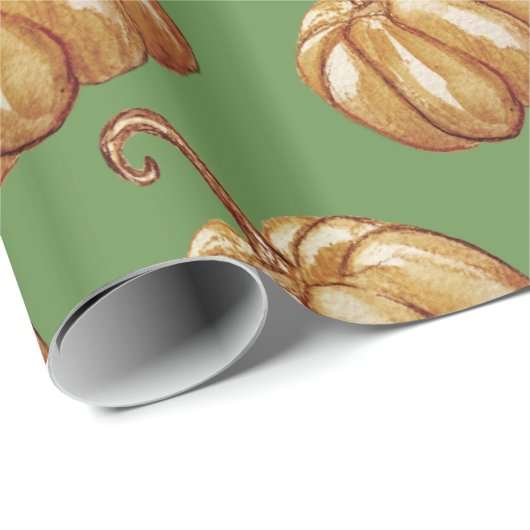 Papier Cadeau Papier citrouille (Coin rond)