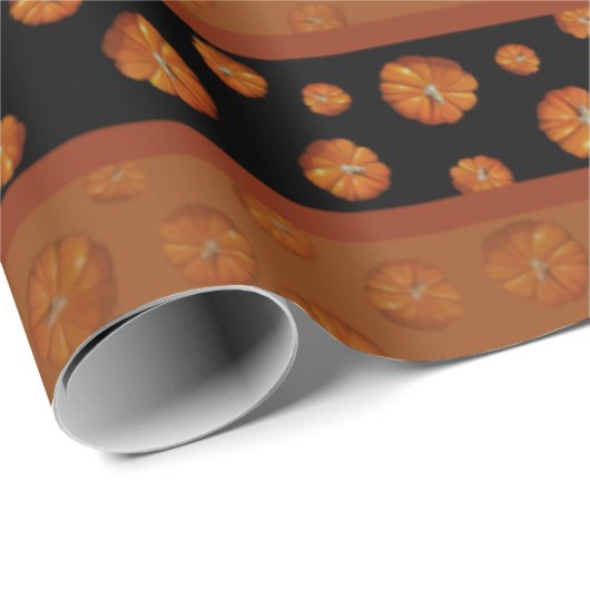 Papier Cadeau Papier citrouille (Coin rond)