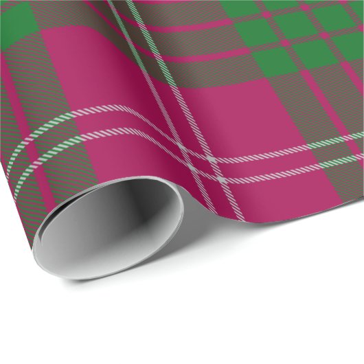 Papier Cadeau Papier Clan Crawford Tartan (Coin rond)