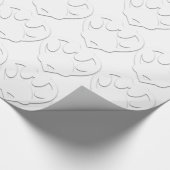 Papier Cadeau Papier Coupe Chien Paw Et Forme Coeur (Coin)