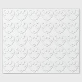 Papier Cadeau Papier Coupe Chien Paw Et Forme Coeur (Plat)