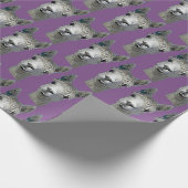Papier Cadeau Papier d'alpaga sur le mauve (Coin)