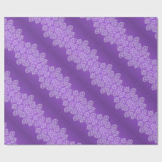 Papier Cadeau Papier Damask Royal Purple Mariage (Plat)