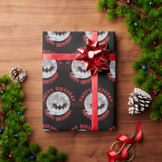 Papier Cadeau Papier d'anniversaire heureux pour chauve-souris e