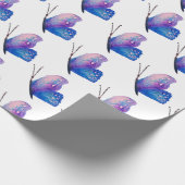 Papier Cadeau Papier d'aquarelle papillon, Papier d'enveloppemen (Coin)